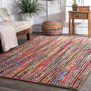 Cotton Chindi Runner Rugs - Carpet Floor Rugs Room Decorative Yoga Mat Home Decorative Handmade Rug (multicolor, 4 x 6, 5x8 Feet...)