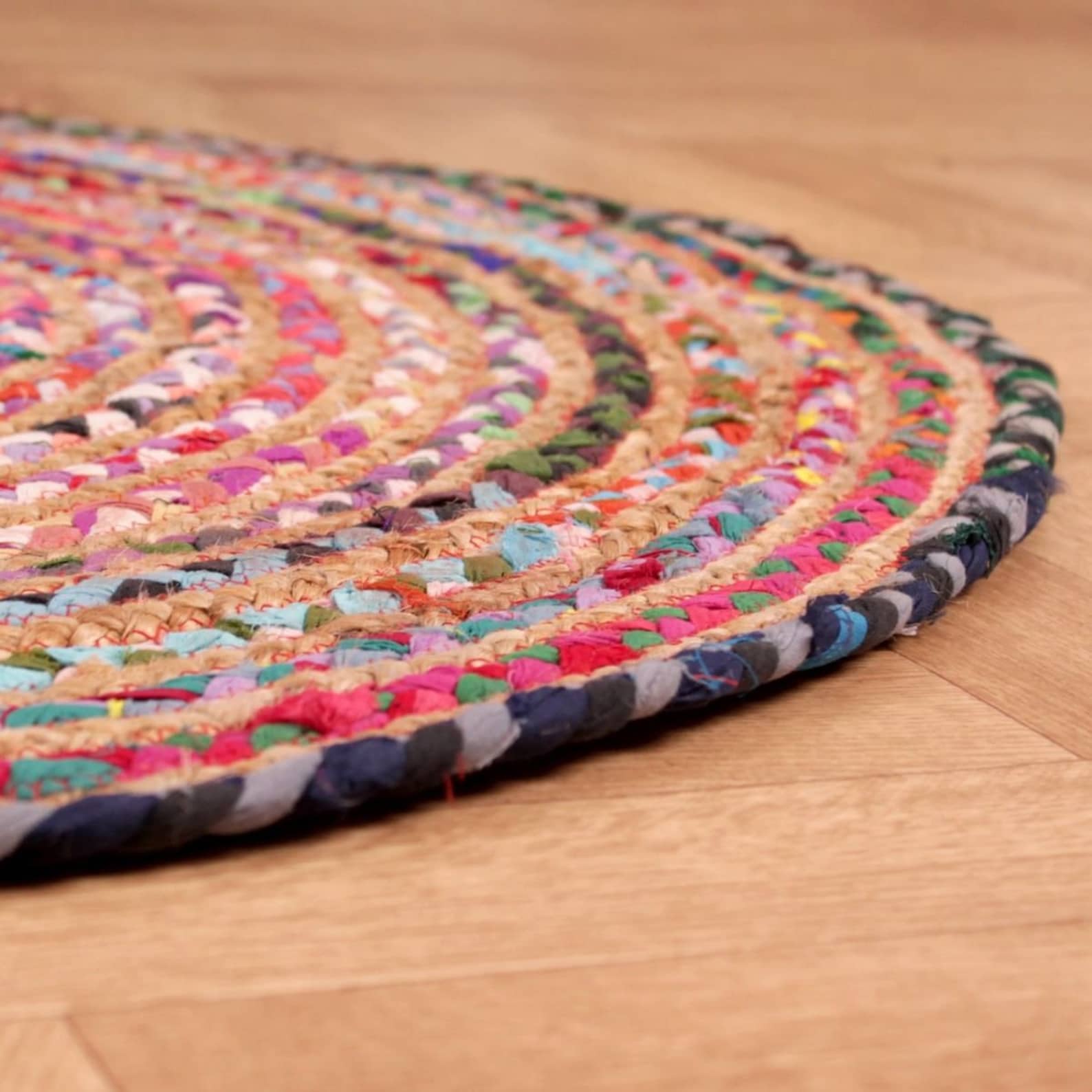 Cotton Multicolor Round Rugs Indian Handmade Cotton Round Etsy