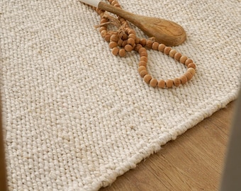6x9, 8 x 10 ft White solid Natural Hemp Jute Rugs-Extra Large Jute Rugs entryway Jute Rugs ,Solid jute Rug, Large Area Hemp For Hallway Carpet