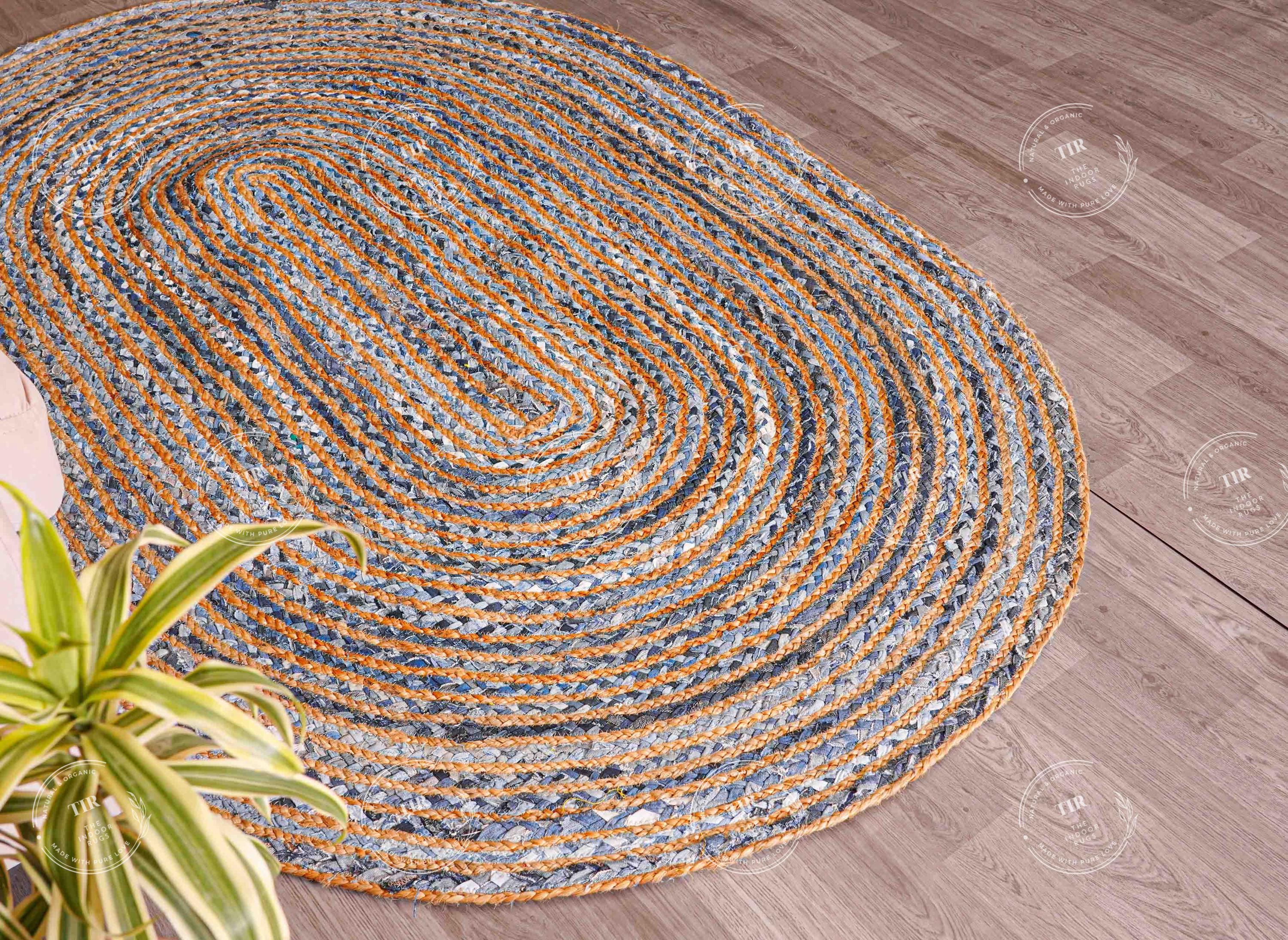 Artisan Elegance: Hand-braided Oval Cotton Rugs, Cozy Craftsmanship ...