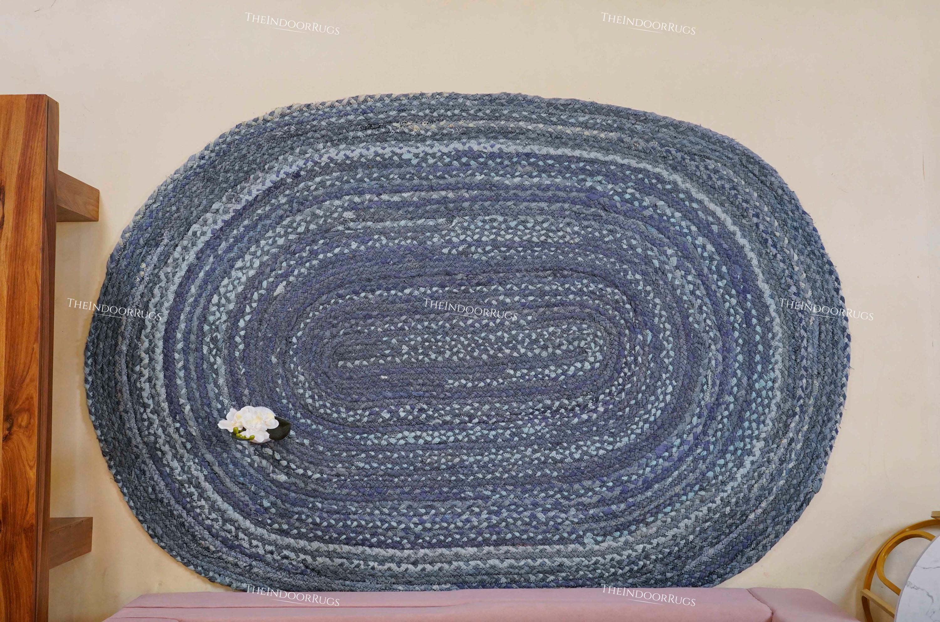 Handmade Oval Cotton Braided Rug | Eco Friendly Cotton Carpet for ...