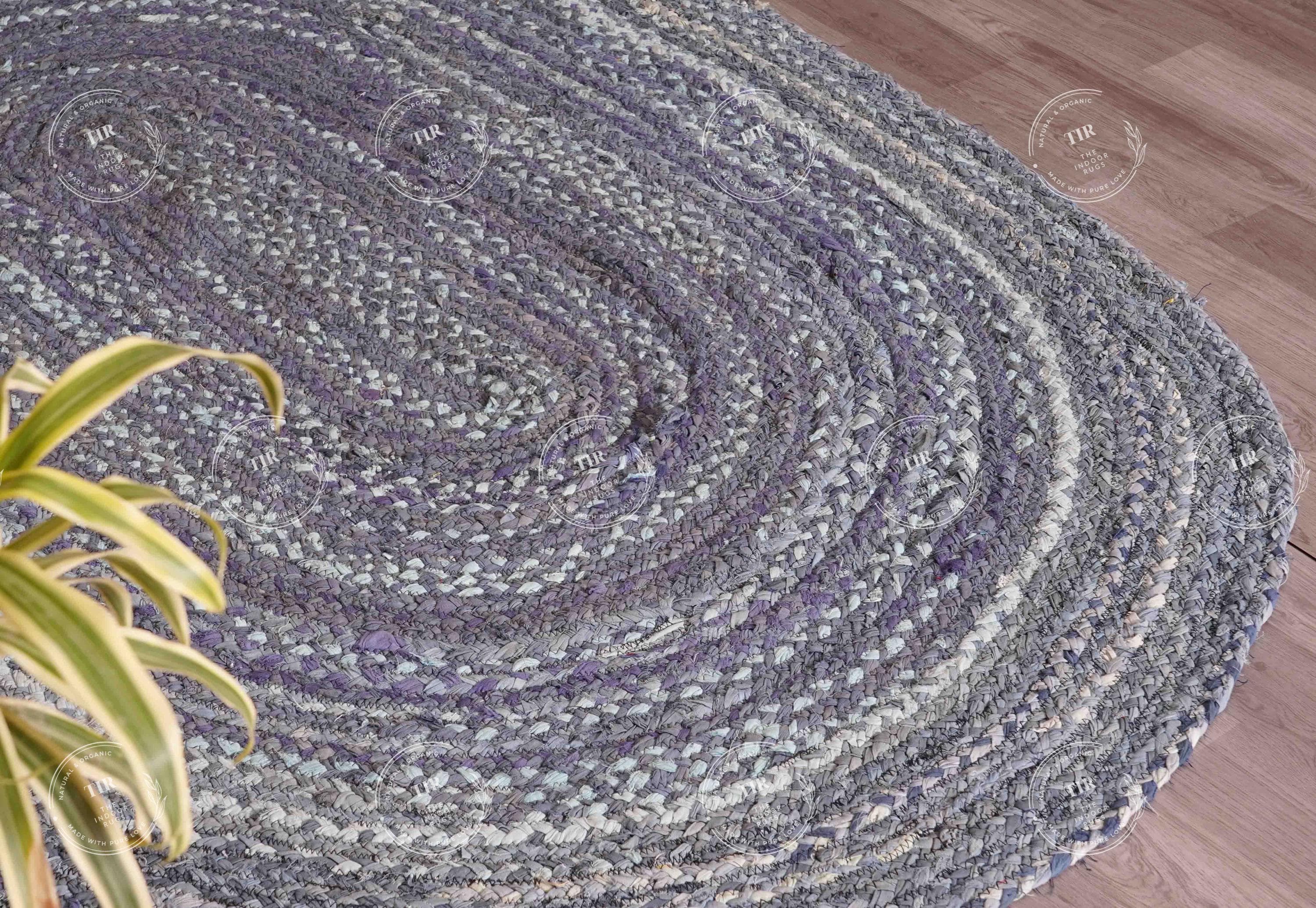 Artisan Elegance: Hand-braided Oval Cotton Rugs, Cozy Craftsmanship ...