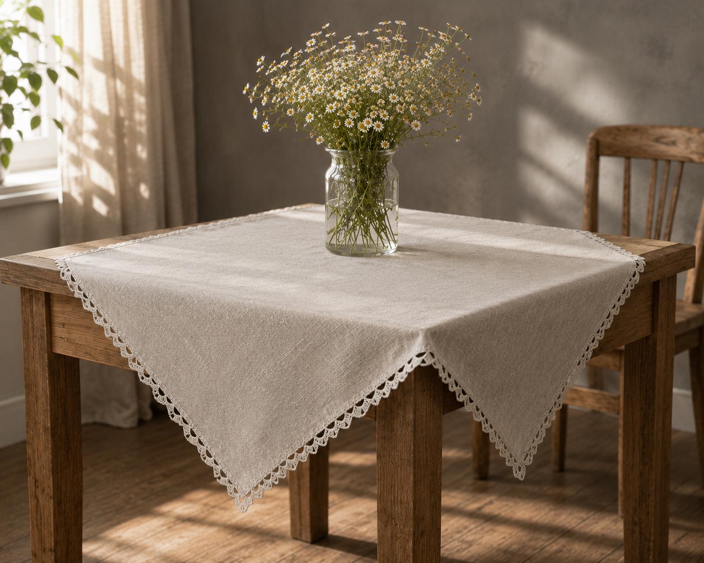 Square crochet tablecloth - Etsy 日本