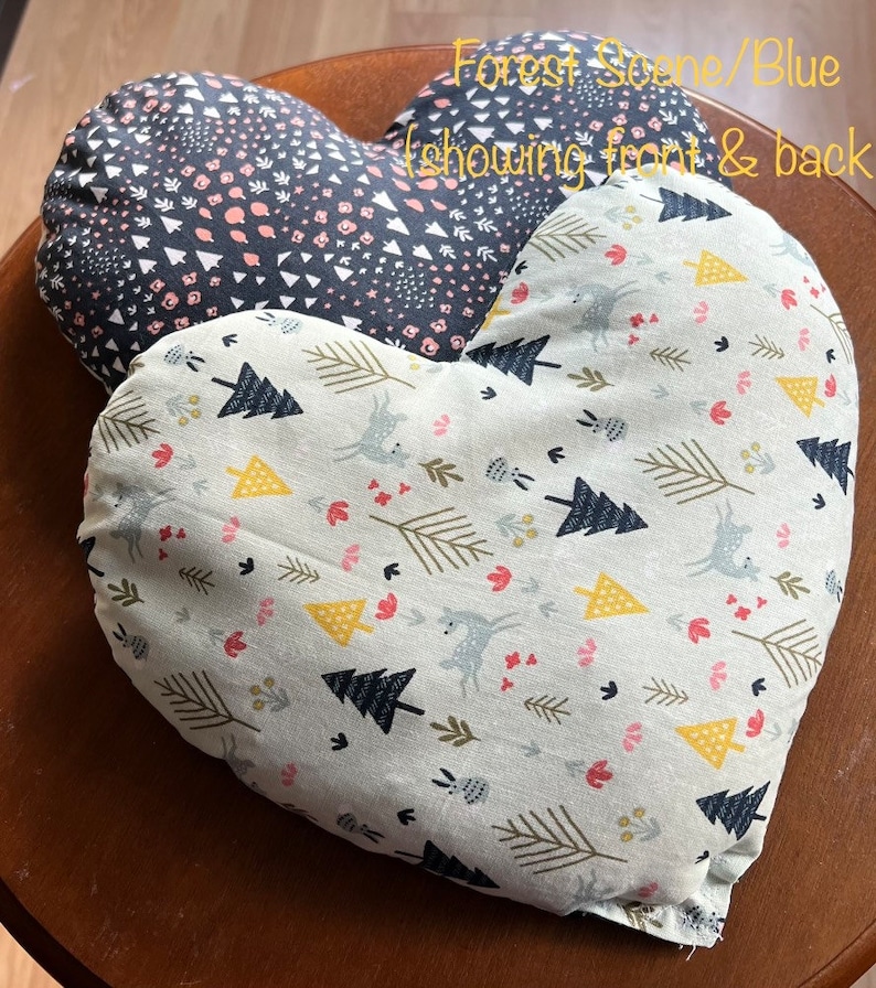 heart rice bag, heat therapy, cold therapy, microwave heat pad, weighted heart lap pillow image 7