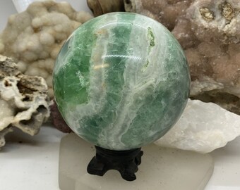 Énorme sphère de fluorite verte 3,6 livres