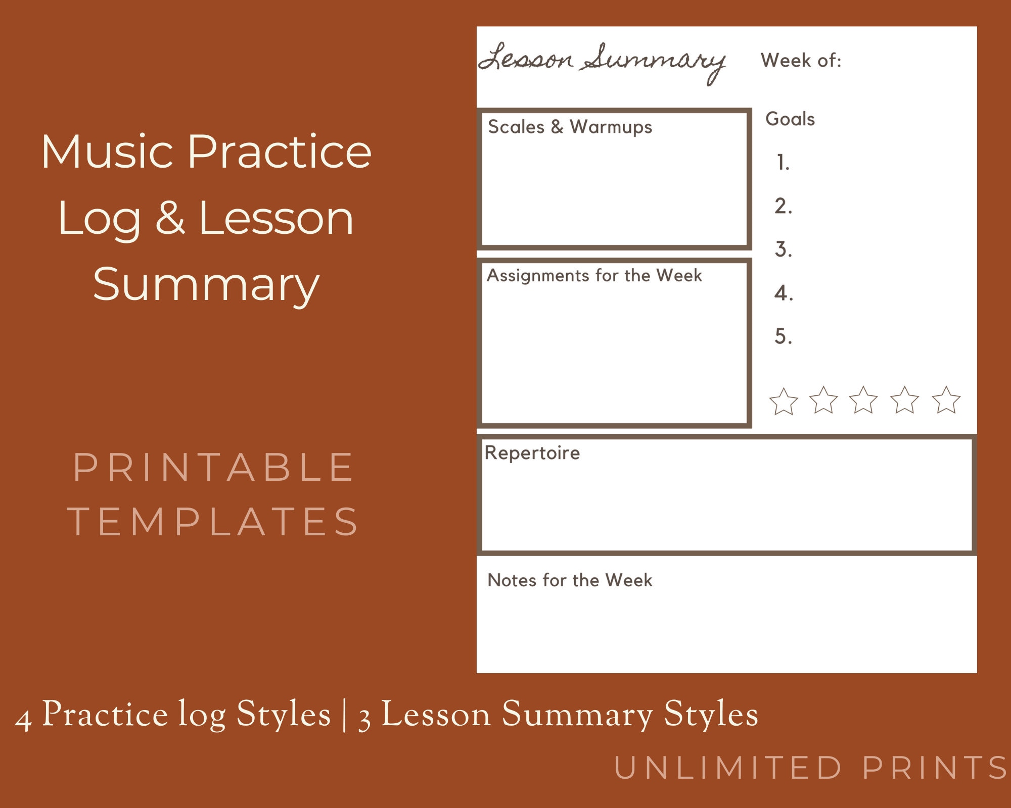 Printable Piano Practice Log Instrument Practice Sheet Music | Etsy