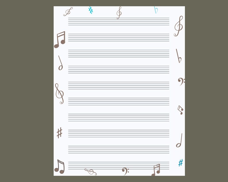 Printable Staff Paper Printable Sheet Music Decorative Staff Etsy Canada Printable Staff Paper Printable Sheet Music Decorative Staff Etsy Canada