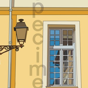 Poster creazione unica facciata Nizza Costa Azzurra stampa digitale su carta
