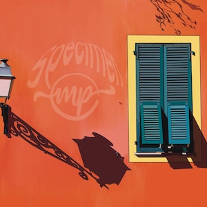 POSTER of Nice Facade of old Nice Provence Cote d.azur Illustration from an original painting