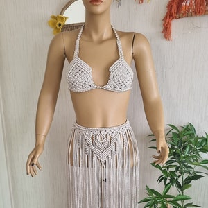 Macrame Dress, Macrame outfit, Macrame clothing, Burning man dress, Rave Party, Dancer costume, Stage costume, Rave Outfits, Goddess outfit