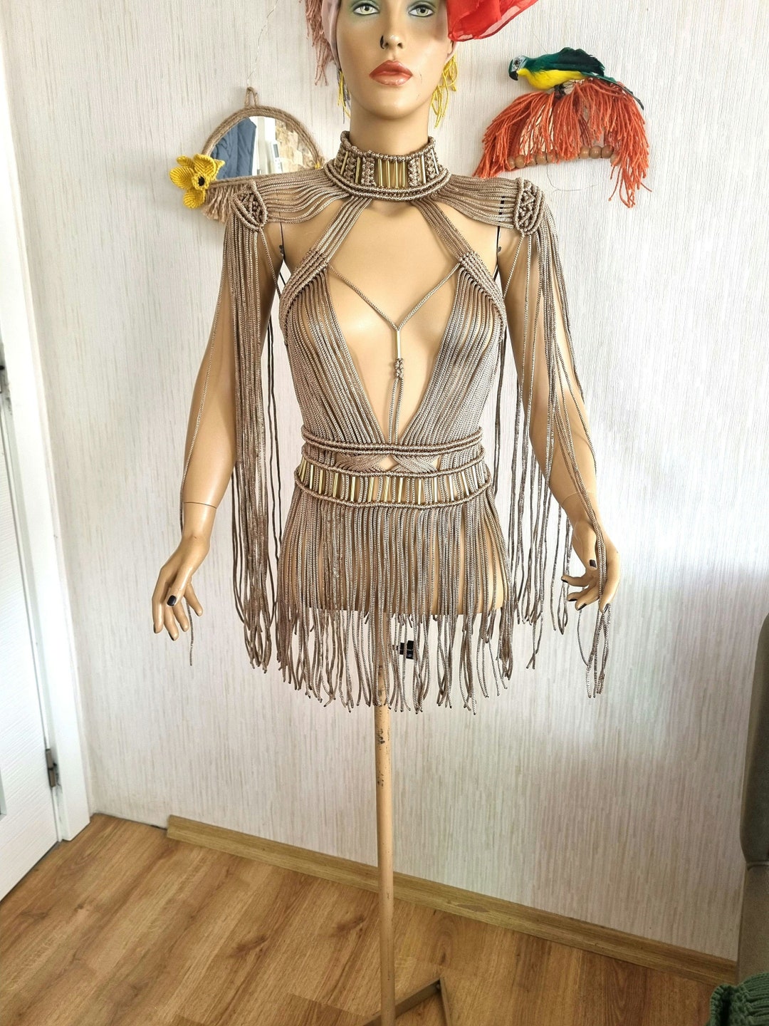 Fonollosa Black Macrame Dress main image 0