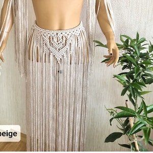 Macrame Skirt: Boho Festival Outfit, Burning Man Costume
