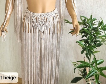 Makramee Rock: Boho Festival Outfit, Burning Man Kostüm