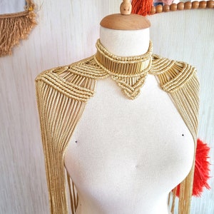 Macrame Fringe Epaulettes: Festival Outfit Accessory