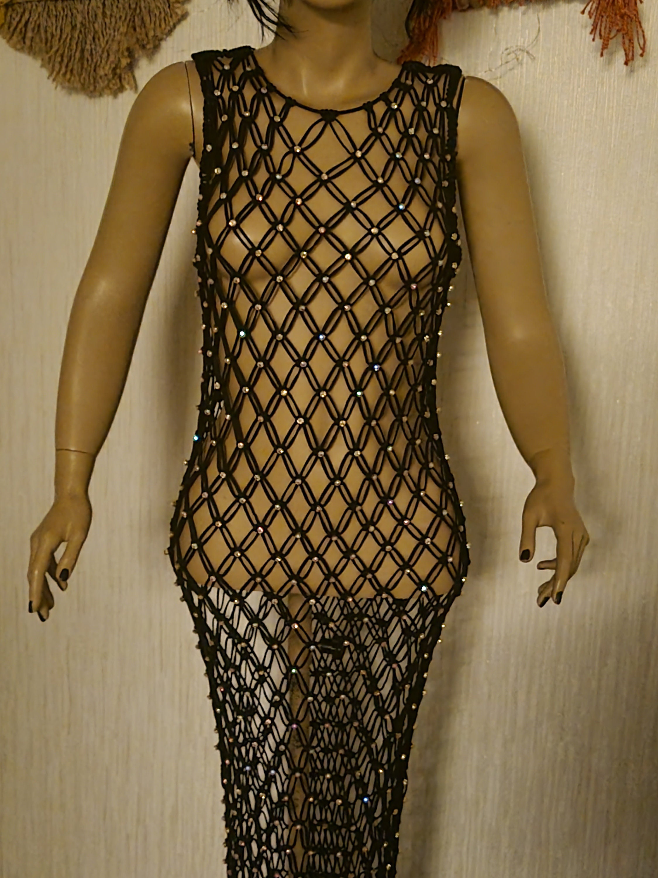 Crystal Fishnet Dress 