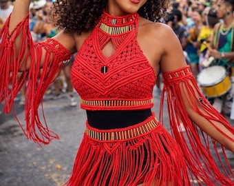 Macrame Festival Outfit: Cleopatra Costume with Arm Cuffs