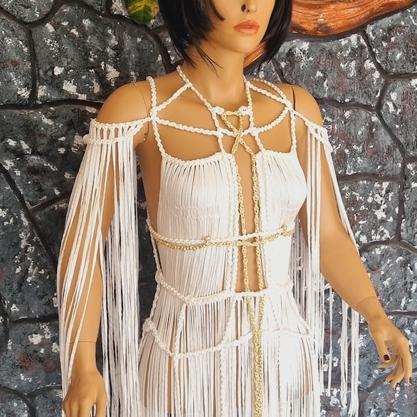 Greek Goddess Dress, Lingerie see through, Bridal Grecian Dress, Festival Dress, Rave Outfit Women, Cleopatra Dress, Boho Ceremonial Dress