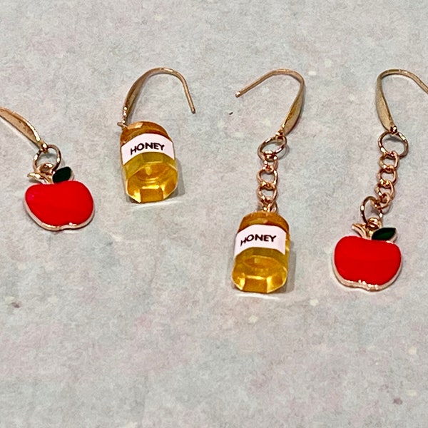 Rosh Hashanah Apple & Honey Earrings