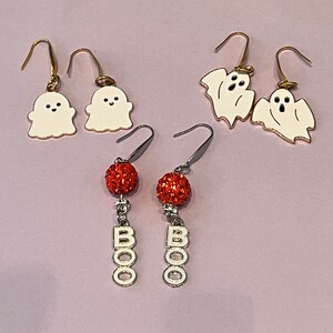 Geist Ohrringe, Halloween Ohrringe, emaillierte Halloween Ohrringe