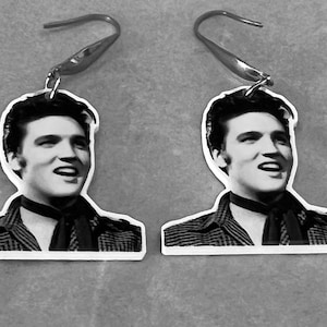 Elvis Presley Earrings, King of Rock and Roll