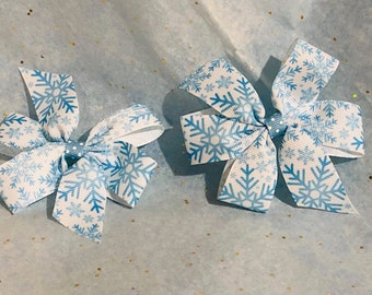 Winter Hair Bows, Snowman Hair Bow, Snowflake Hair Bow, Penguin Hair Bow