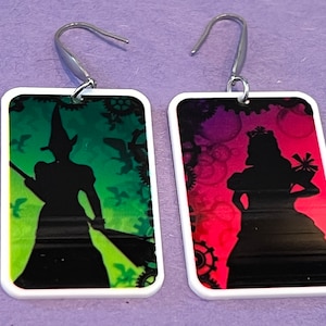 Wicked the Musical Earrings: Elphaba vs Glinda, Lightweight Fan Gift