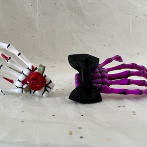 Skeleton Hand Hair Clips