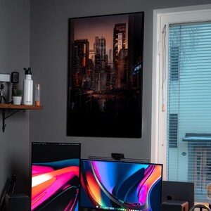 Modern Wall Art Dark Theme for Office Home Living Room | Etsy