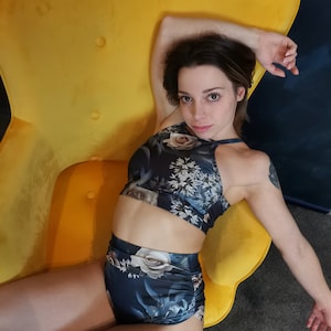 Flower Pole Dance Set, Pole Dance Wear, Pole Dance Clothes, Pole Dance Costume, Pole Dance Shorts, Dance Wear, Activewear, Exotic Pole Dance