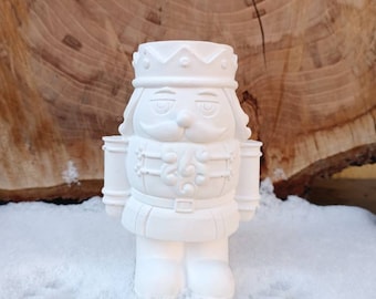 Nutcracker Nikolaus Raysin plaster of concrete - deco advent tea light holder candle holder Christmas - hand cast handmade