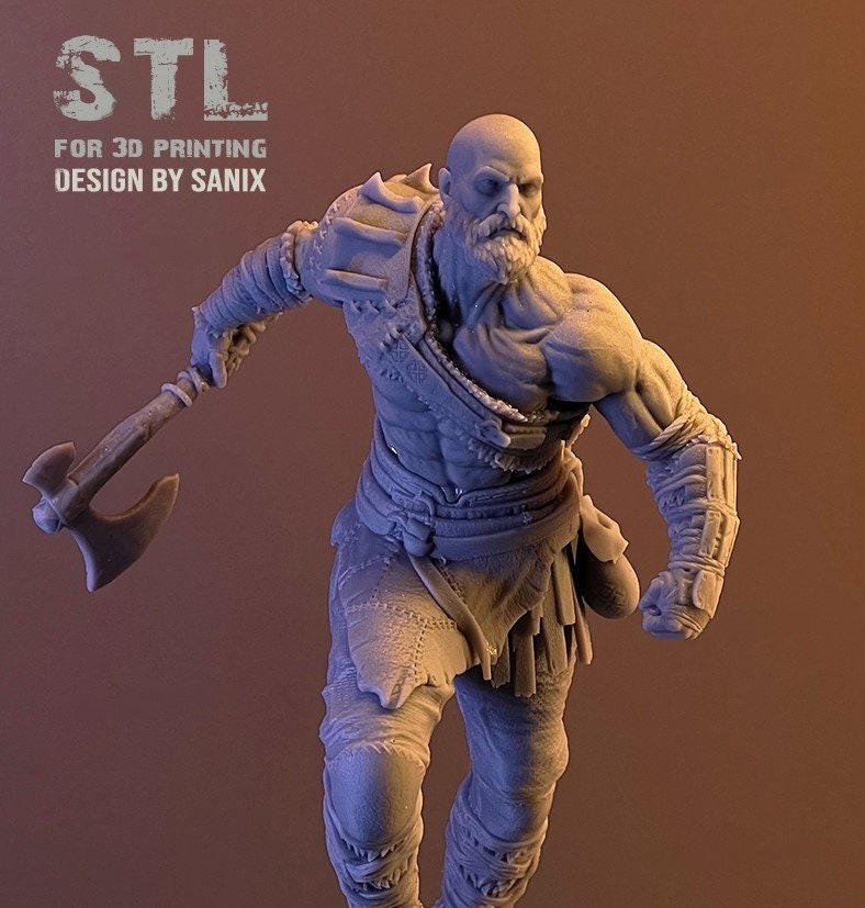 Kratos -God Of War Ragnarok fanart 3D model 3D printable
