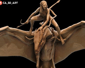 Neytiri 3D Print Avatar Fanart Collectible Miniatuur, Standbeeld, Figuur, 3D Print, Na'vi