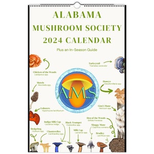 ALABAMA MUSHROOM CALENDAR 2024 image 1