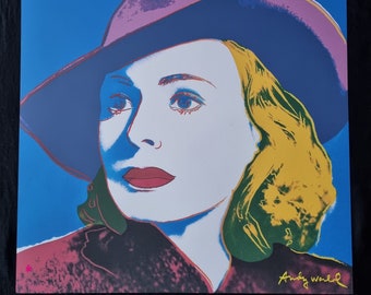Andy Warhol "Ingrid Bergman" Gelimiteerde editie, afmetingen 60 x 60 cm.
