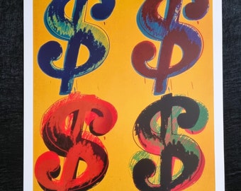 Andy Warhol "Dollar, 1982" Vintage poster ©2000 Andy Warhol Foundation. Formaat 60 x 80 cm.