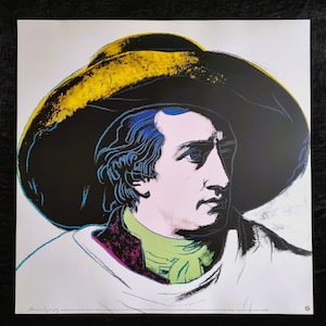 Andy Warhol "Goethe, 1982" Dimensioni 66x66 cm. Poster vintage del 1993 Andy Warhol Foundation for the Visual Arts, dimensioni 66 x 66 cm.