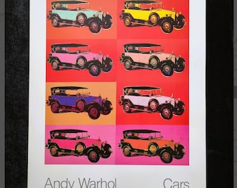 Andy Warhol "Mercedes Type 400, 1986" Formaat 90 x 70 cm. 35,4" x 27,5" Vintage kleurenposter