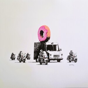 Banksy "Donut" Limited Edition, Offset Print "Banksy # Street Art # Poster # Offset Lithograph"
