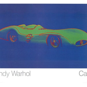 Andy Warhol "Mercedes Benz Formula I W 196, 1954" Poster a colori vintage. Dimensioni 90 x 70 cm. 35,4" x 27,5"
