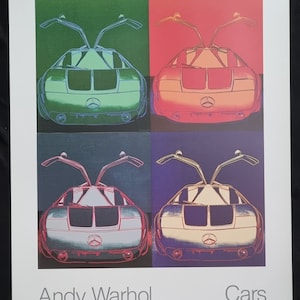 Andy Warhol "Mercedes - Benz TYP C 111, 1970" Poster a colori vintage  Dimensioni 90 x 70 cm. 35,4" x 27,5"