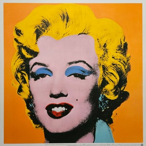 Andy Warhol "Marilyn Monroe Arancione, 1964" Poster vintage Andy Warhol Foundation.