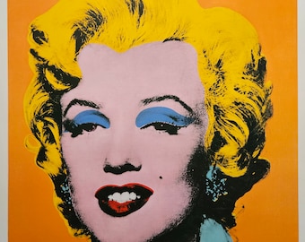 Vintage Andy Warhol Foundation-poster "Marilyn Monroe Orange, 1964".