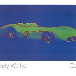 Andy Warhol "Mercedes Benz Formula I, auto da corsa W 196" Poster a colori vintage  Dimensioni 140x110 cm. 43,3" x 55,1"