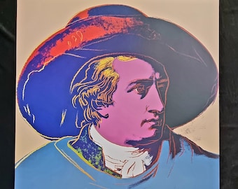 Andy Warhol "Goethe, 1982" Vintage posterformaat 66 x 66 cm. 25,98" x 25,98"