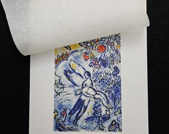 Marc Chagall, "De schepping van de mens", lithografie uit de jaren 80. Afmetingen: 51,8 x 36,5 cm.