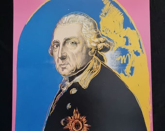 Andy Warhol "Fredrick de Grote, 1986" Afmetingen 66 x 66 cm. Vintage Andy Warhol Foundation poster.