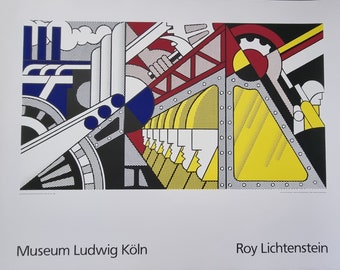 Roy Liechtenstein "Voorbereidende studie, 1968" Formaat 90 x 70 cm. Vintage zeefdrukposter - Ludwig Museum Keulen