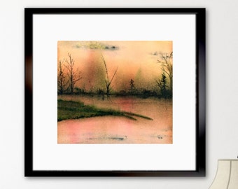 Morning Dew, Original Watercolor, Serene Wall Art, Signed and Numbered, Limited Edition Prints, Wall Art
