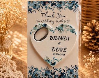 Personalized Wedding Favor Bottle Opener Magnet with Thank You Card, Wedding Bulk Favors , Wedding Party Favors, Wedding Gift for Guest