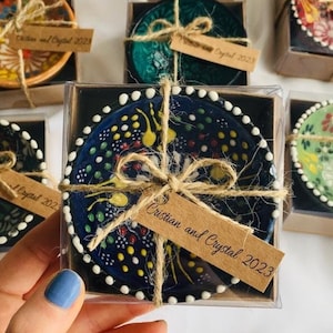 Personalized Wedding Favor Bowls: Rustic Ceramic Gift for Guests